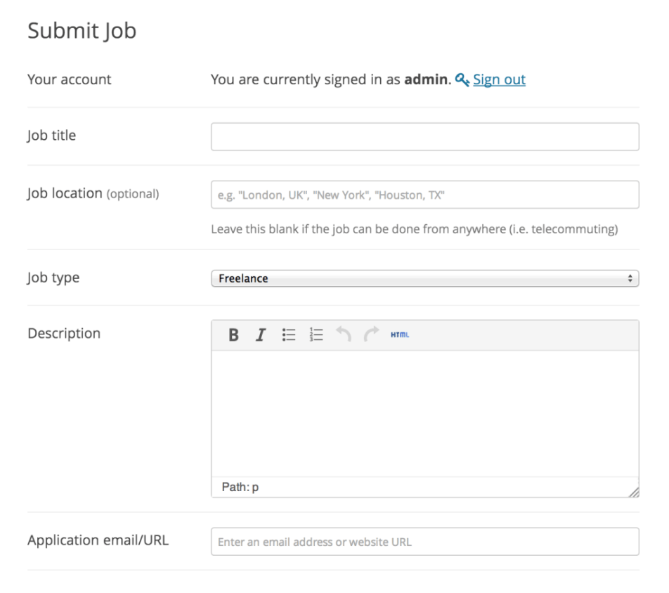 Job Listing